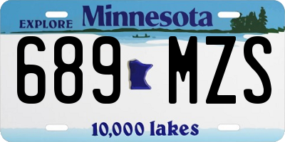 MN license plate 689MZS