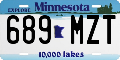 MN license plate 689MZT