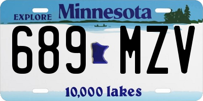 MN license plate 689MZV