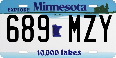 MN license plate 689MZY