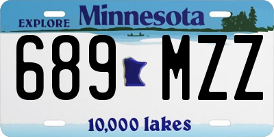 MN license plate 689MZZ