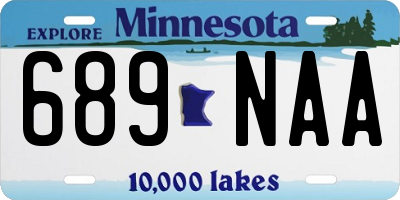 MN license plate 689NAA