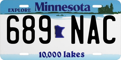 MN license plate 689NAC