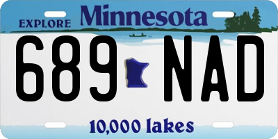 MN license plate 689NAD