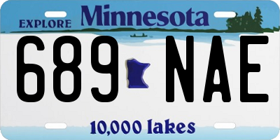 MN license plate 689NAE
