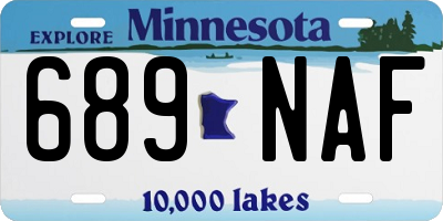 MN license plate 689NAF