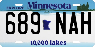 MN license plate 689NAH