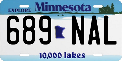 MN license plate 689NAL