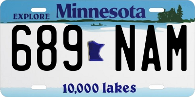 MN license plate 689NAM