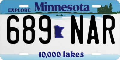 MN license plate 689NAR