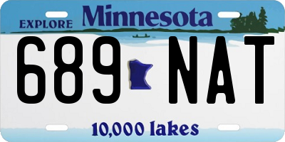 MN license plate 689NAT