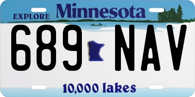 MN license plate 689NAV