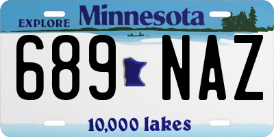 MN license plate 689NAZ