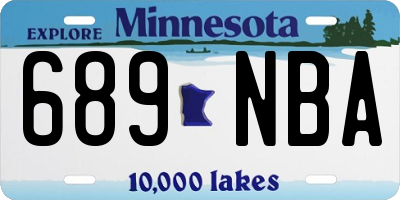 MN license plate 689NBA