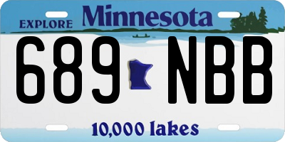 MN license plate 689NBB