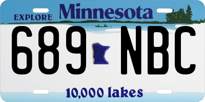 MN license plate 689NBC