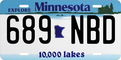 MN license plate 689NBD