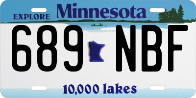 MN license plate 689NBF