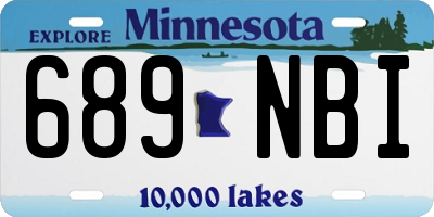 MN license plate 689NBI