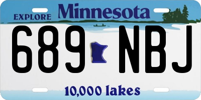 MN license plate 689NBJ