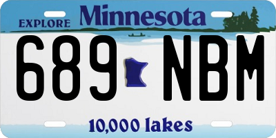 MN license plate 689NBM