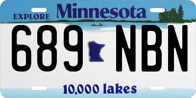 MN license plate 689NBN