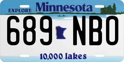 MN license plate 689NBO
