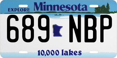 MN license plate 689NBP