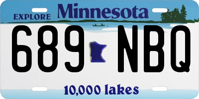 MN license plate 689NBQ