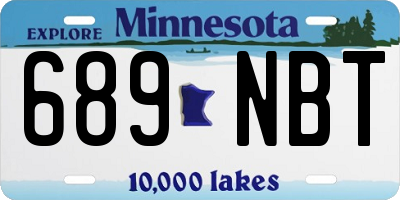 MN license plate 689NBT