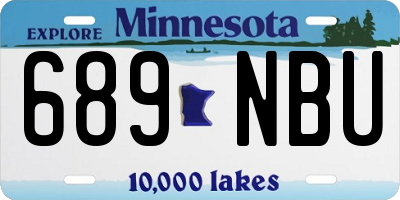 MN license plate 689NBU