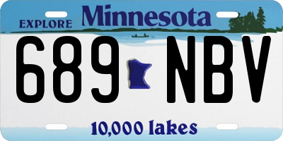 MN license plate 689NBV