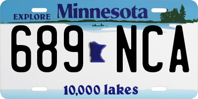 MN license plate 689NCA