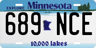 MN license plate 689NCE