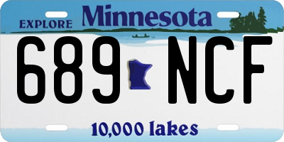 MN license plate 689NCF