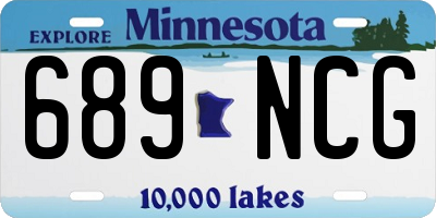 MN license plate 689NCG