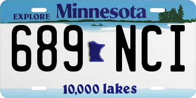 MN license plate 689NCI
