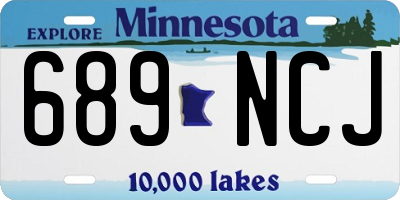MN license plate 689NCJ