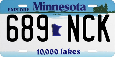 MN license plate 689NCK
