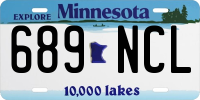 MN license plate 689NCL