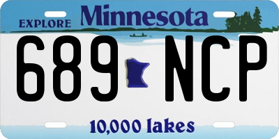MN license plate 689NCP