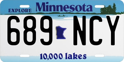 MN license plate 689NCY