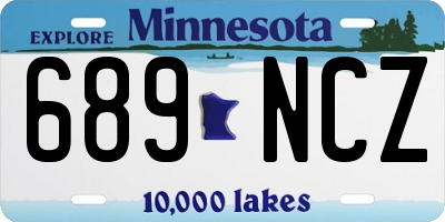 MN license plate 689NCZ
