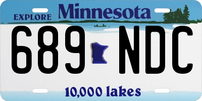 MN license plate 689NDC