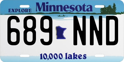 MN license plate 689NND