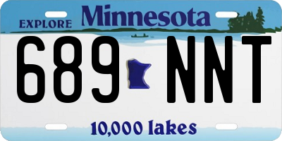 MN license plate 689NNT