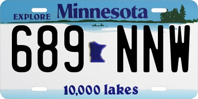 MN license plate 689NNW