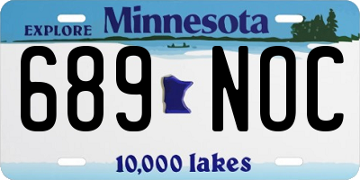 MN license plate 689NOC