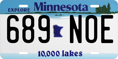 MN license plate 689NOE