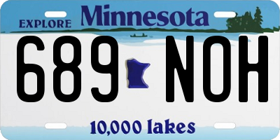 MN license plate 689NOH